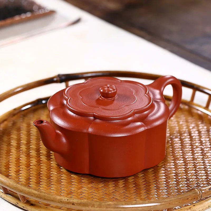 Yixing Handmade Kung-Fu Teaware, Purple Clay Drinkware, Raw Mine Dahongpao Linghua Zhoupan Teapot, Zisha Teapot, Handmade Pot
