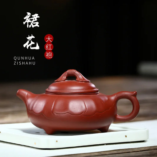 Yixing Handmade Kung-Fu Teaware,  Skirt Flower, Zisha Teapot, Purple Clay, Drinkware for Puer, Green, Black, Chinese Tea