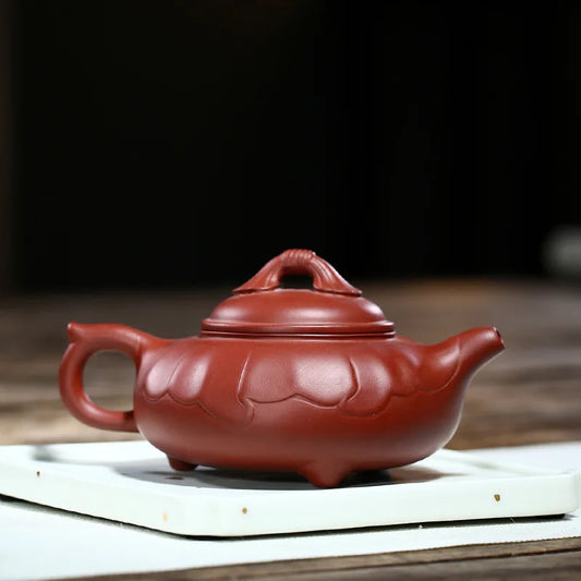 Yixing Handmade Kung-Fu Teaware,  Skirt Flower, Zisha Teapot, Purple Clay, Drinkware for Puer, Green, Black, Chinese Tea