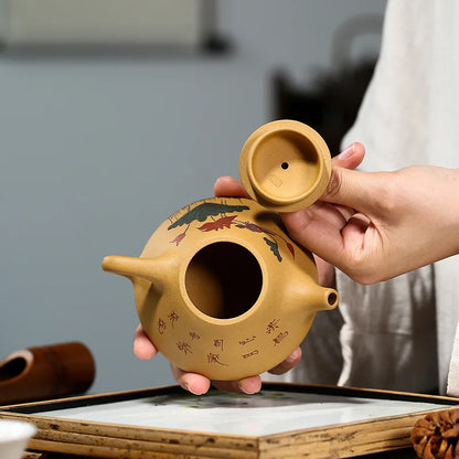 Yixing Handmade Pot, Kung-Fu Teaware, Purple Clay Drinkware for Puer Green and Black Chinese Tea, Zisha, Free Shipping