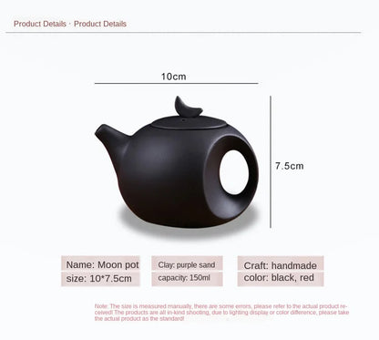 Yixing-Handmade Purple Clay Clay Teapot, Ceramic Tea Set, Moon Pot, Filter, Small Bubble Teapot, Flower Teapot, Home