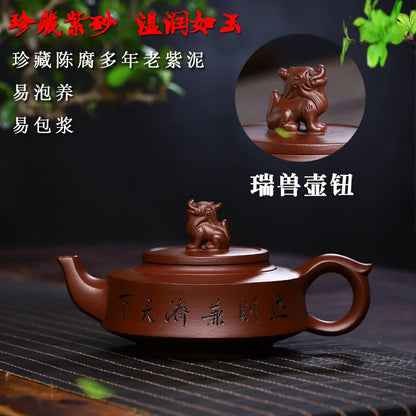 Yixing Handmade Purple Clay Pot Collection Old Yixing Clay Certificate Complete and Dedicated Easy to Pack Pulp and Water