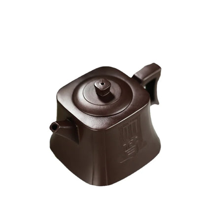 Yixing Handmade Purple Clay Pot Hundred Eyes Purple Eggplant Puree Shede Kung Fu Tea Set Chinese Teapot 270ml