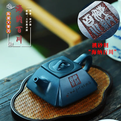 Yixing Handmade Purple Clay Pot, Old and Rotten for Many Years, Blue Mash Easy To Pack Pulp, Haina, All Rivers, Water,