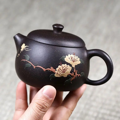 Yixing Handmade Purple Clay Teapot Hand Painted TeaSet Cup Drinking Utensil Kettle Tea Ceremony Gifts