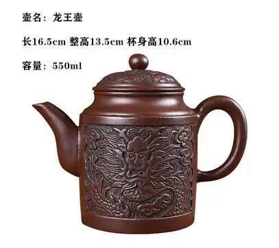 Yixing-Handmade Purple Sand Ceramic Teapot, Large Bubble Teapot, Single Teacup Set, Antique Teapot, Household Tea Set