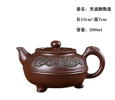 Yixing-Handmade Purple Sand Ceramic Teapot, Large Bubble Teapot, Single Teacup Set, Antique Teapot, Household Tea Set