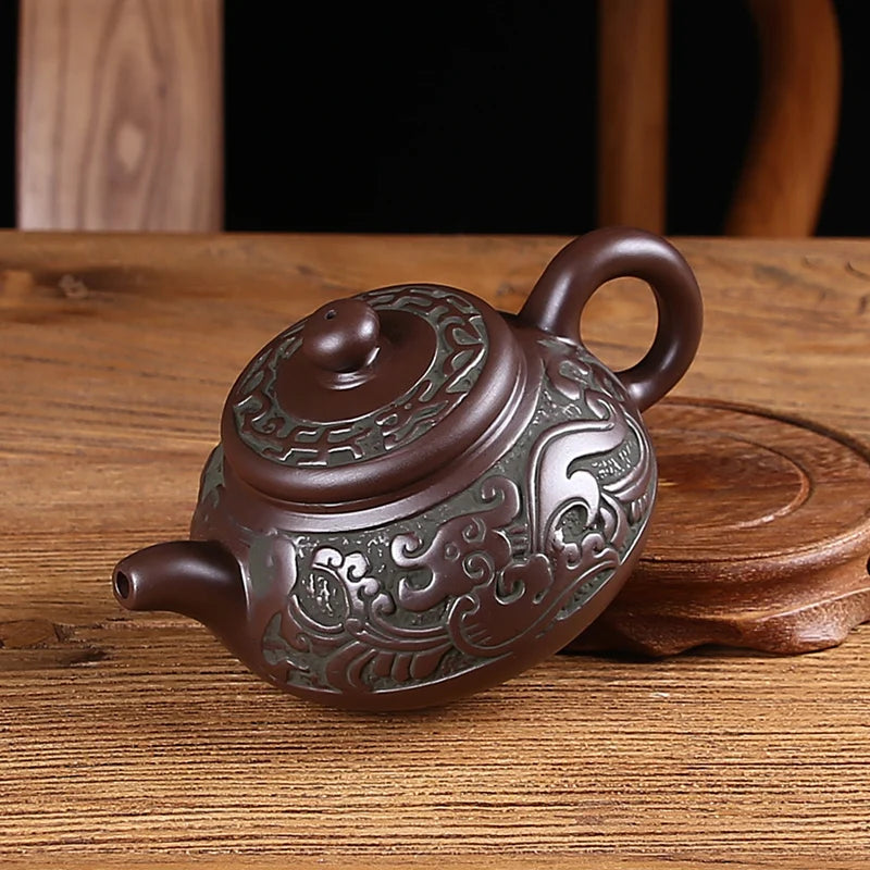 Yixing-Handmade Purple Sand Ceramic Teapot, Large Bubble Teapot, Single Teacup Set, Antique Teapot, Household Tea Set