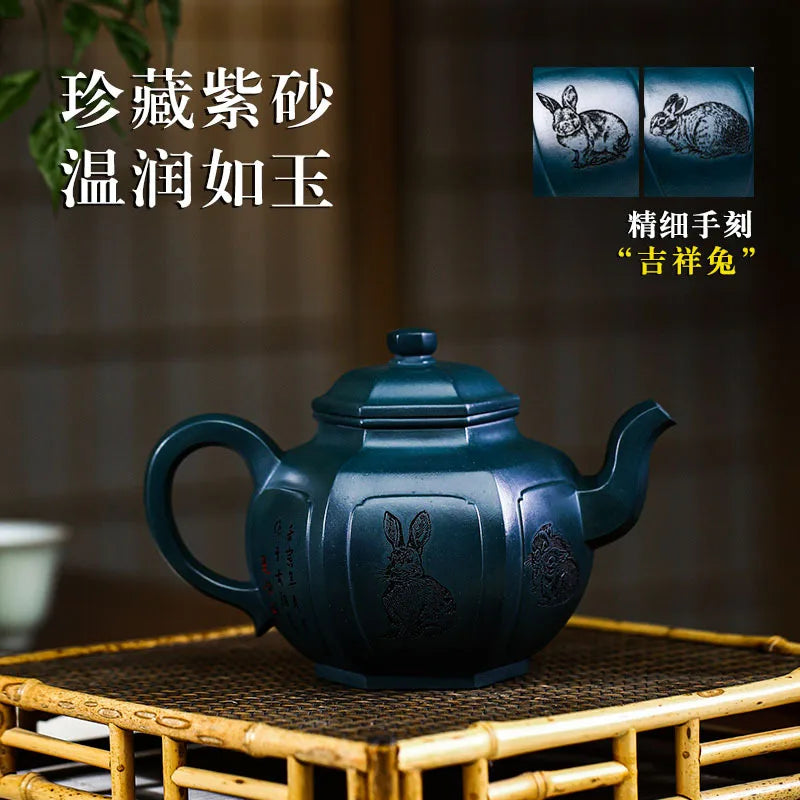 Yixing Handmade Tea Pot Six Parties Shape Purple Clay Teapot Raw Ore Beauty Kettle Chinese Tea Ceremony Customized Gifts 580ml