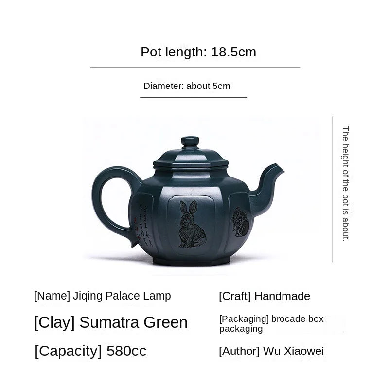 Yixing Handmade Tea Pot Six Parties Shape Purple Clay Teapot Raw Ore Beauty Kettle Chinese Tea Ceremony Customized Gifts 580ml