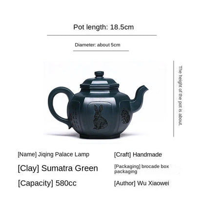 Yixing Handmade Tea Pot Six Parties Shape Purple Clay Teapot Raw Ore Beauty Kettle Chinese Tea Ceremony Customized Gifts 580ml