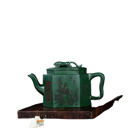 Yixing Handmade Teapot Mbaw Laiz Fax  Carving filter handmade nixing clay customized gifts authentic  Long Dan theiere