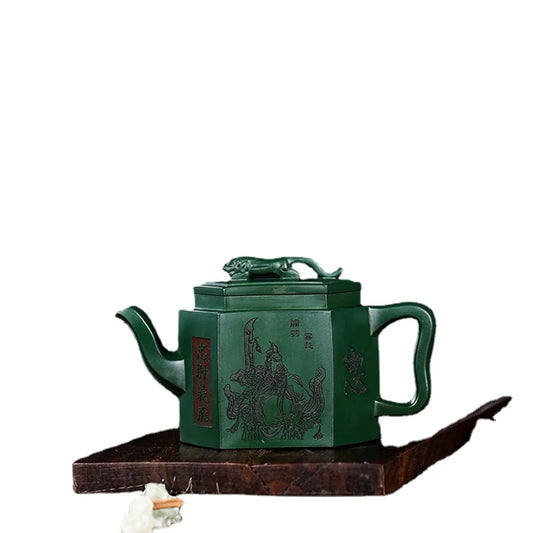 Yixing Handmade Teapot Mbaw Laiz Fax  Carving filter handmade nixing clay customized gifts authentic  Long Dan theiere