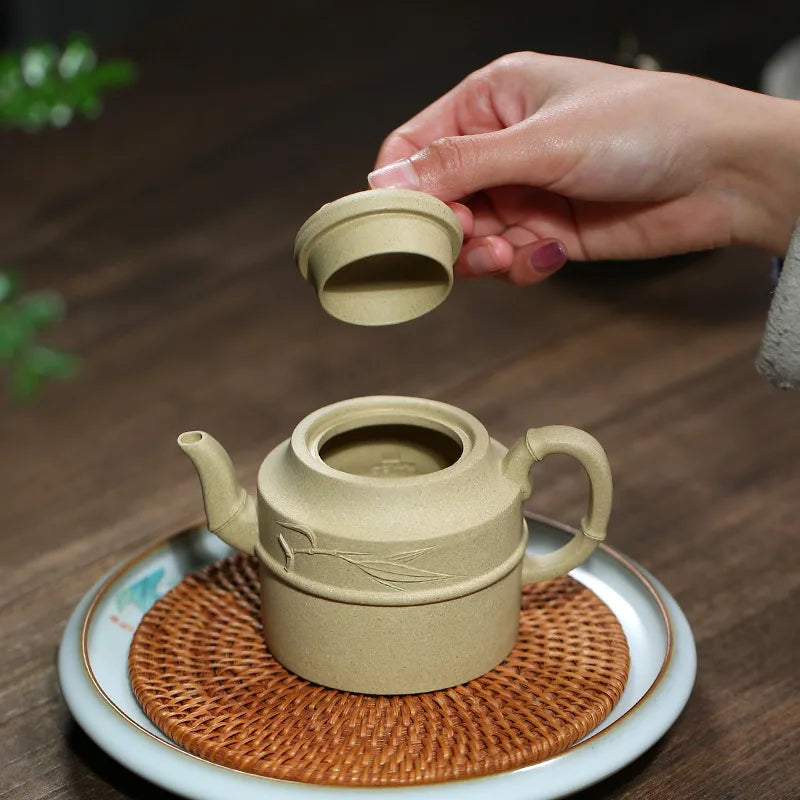 Yixing Handmade Teapot for Kung-Fu Teaware, Purple Clay Drinkware, Original Ore Benshan Green Clay, Zisha Teapot,