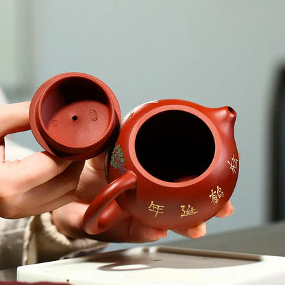 Yixing Handmade Zisha Teapot Pot Kung-fu Teaware Purple Clay Drinkware for Dahongpao Crane Teapot