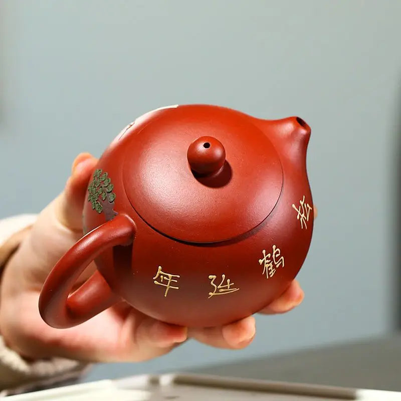 Yixing Handmade Zisha Teapot Pot Kung-fu Teaware Purple Clay Drinkware for Dahongpao Crane Teapot