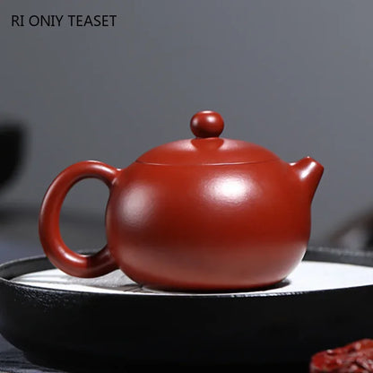 Yixing High-end Purple Clay Teapot Handmade Ball Hole Filter Xishi Tea Pot Raw Ore Dahongpao Kettle Chinese Zisha Tea Set