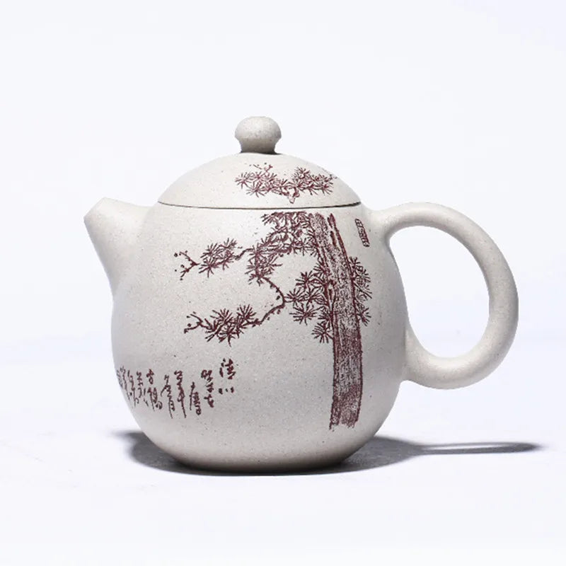 Yixing High-end Tea Pot Handmade Dragon Egg Shape Purple Clay Teapot Beauty Kettle Chinese Tea Ceremony Collection Gifts 220ml