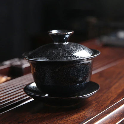 Yixing Kiln change Ceramic Gaiwan Teacup Handmade Tea tureen Bowl Japanese luxury Retro Home Tea set Accessories Drinkware