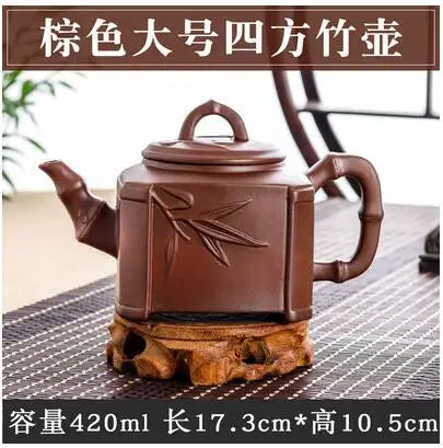 Yixing-Large Capacity Purple Sand Pot, Hand Made, Large Capacity, Chinese Clay Teapot, Tea Cup, Household Ceramic Kettle