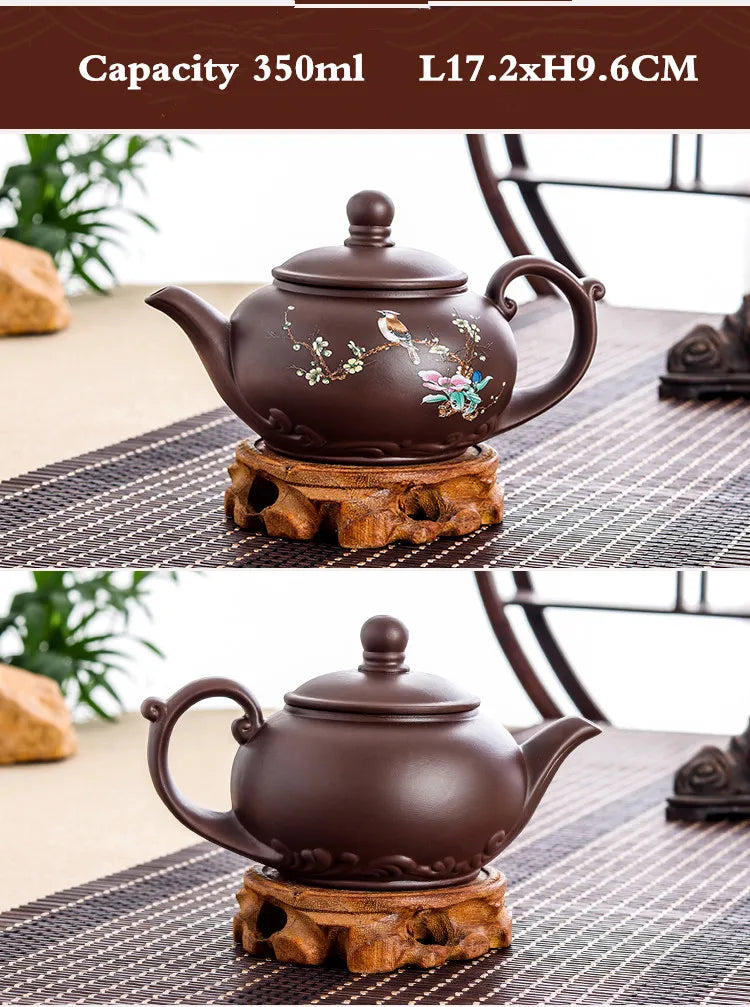 Yixing-Large Capacity Purple Sand Pot, Hand Made, Large Capacity, Chinese Clay Teapot, Tea Cup, Household Ceramic Kettle
