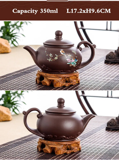 Yixing-Large Capacity Purple Sand Pot, Hand Made, Large Capacity, Chinese Clay Teapot, Tea Cup, Household Ceramic Kettle