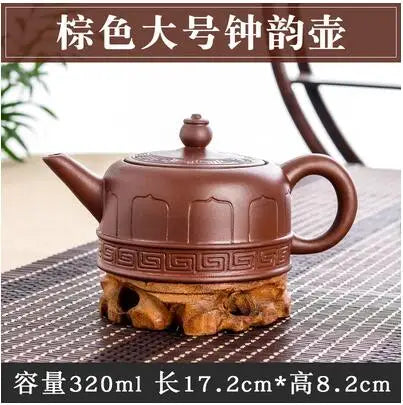 Yixing-Large Capacity Purple Sand Pot, Hand Made, Large Capacity, Chinese Clay Teapot, Tea Cup, Household Ceramic Kettle