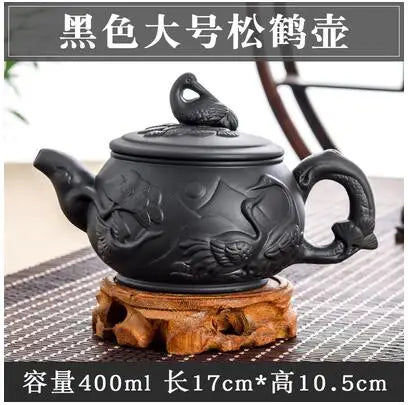 Yixing-Large Capacity Purple Sand Pot, Hand Made, Large Capacity, Chinese Clay Teapot, Tea Cup, Household Ceramic Kettle