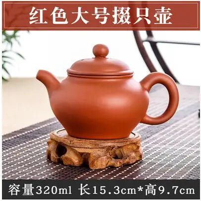 Yixing-Large Capacity Purple Sand Pot, Hand Made, Large Capacity, Chinese Clay Teapot, Tea Cup, Household Ceramic Kettle