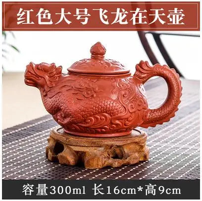Yixing-Large Capacity Purple Sand Pot, Hand Made, Large Capacity, Chinese Clay Teapot, Tea Cup, Household Ceramic Kettle