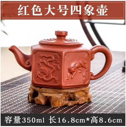 Yixing-Large Capacity Purple Sand Pot, Hand Made, Large Capacity, Chinese Clay Teapot, Tea Cup, Household Ceramic Kettle