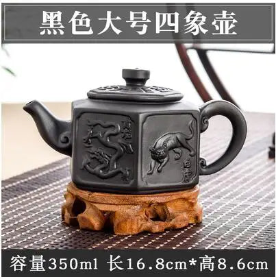 Yixing-Large Capacity Purple Sand Pot, Hand Made, Large Capacity, Chinese Clay Teapot, Tea Cup, Household Ceramic Kettle