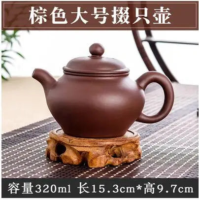 Yixing-Large Capacity Purple Sand Pot, Hand Made, Large Capacity, Chinese Clay Teapot, Tea Cup, Household Ceramic Kettle