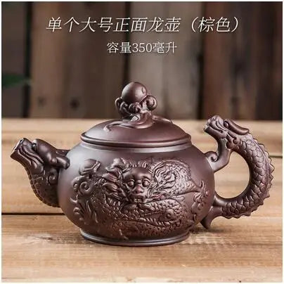 Yixing-Large Purple Clay Pot, Kungfu Teapot, Household Handmade Filter, Red Clay Pot, Tea Set