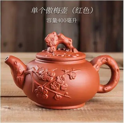 Yixing-Large Purple Clay Pot, Kungfu Teapot, Household Handmade Filter, Red Clay Pot, Tea Set