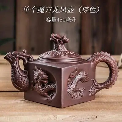 Yixing-Large Purple Clay Pot, Kungfu Teapot, Household Handmade Filter, Red Clay Pot, Tea Set
