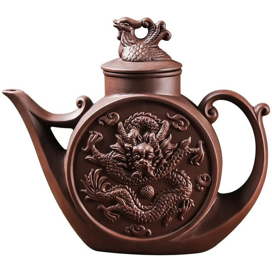 Yixing Large Purple Clay Pot Large Capacity Kungfu Teapot Household Handmade Filter Red Clay Pot Teacup Tea Set Teapots Samovar