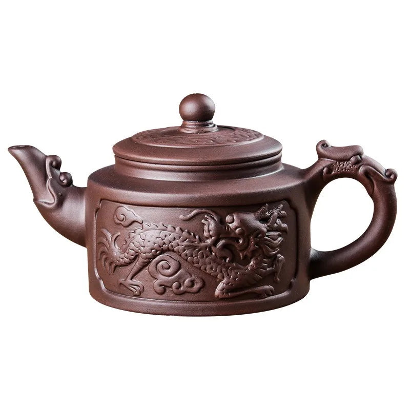 Yixing Large Purple Clay Pot Large Capacity Kungfu Teapot Household Handmade Filter Red Clay Pot Teacup Tea Set Teapots Samovar