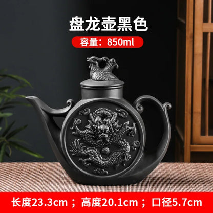 Yixing Large Purple Clay Pot Large Capacity Kungfu Teapot Household Handmade Filter Red Clay Pot Teacup Tea Set Teapots Samovar