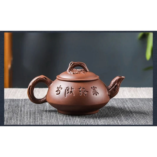 Yixing Large Purple Clay Pot Large Capacity Kungfu Teapot Household Handmade Filter Red Clay Pot Teacup Tea Set Teapots Samovar
