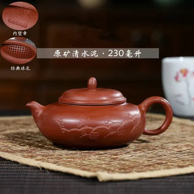 Yixing Original Mine Clear Cement Teapot Pure Handmade Home Kung Fu Black Tea Jin Jun Mei Oolong Teaware Free Shipping