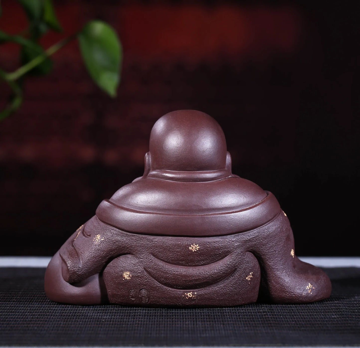 Yixing Original Mine Purple Sand Tea Petting Buddha Ornament Maitreya Buddha Statue and Tathagata Figure Sculpture