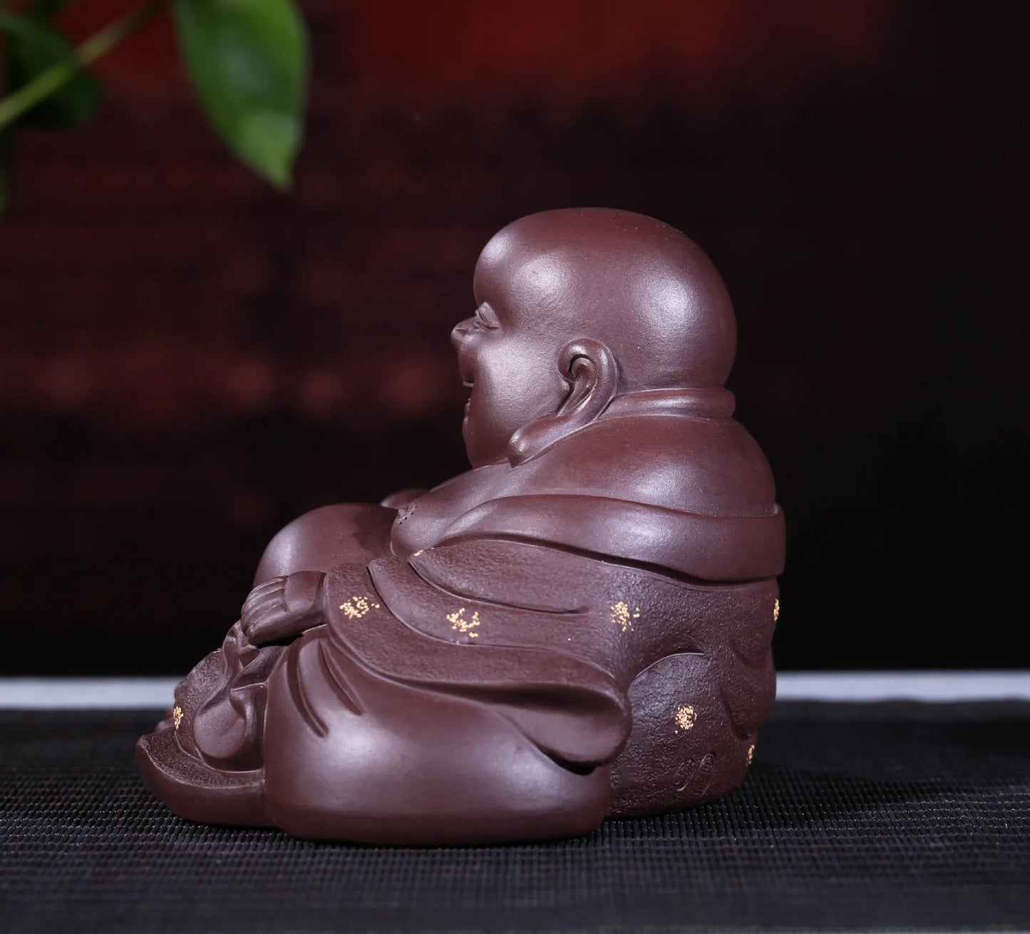 Yixing Original Mine Purple Sand Tea Petting Buddha Ornament Maitreya Buddha Statue and Tathagata Figure Sculpture