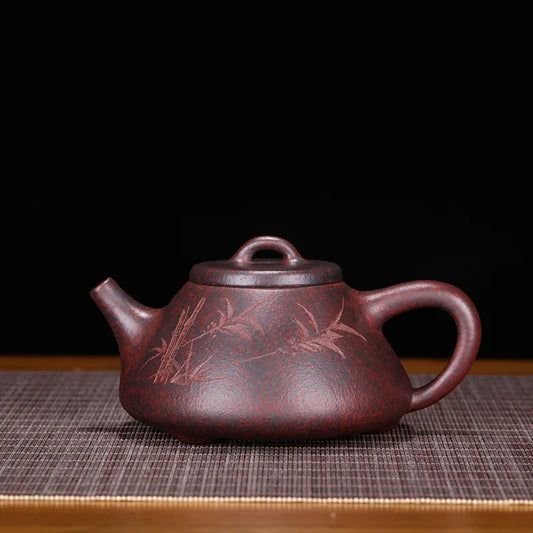 Yixing-Original Ore Purple Clay Tea Set, Wood Burning, Ziye Stone Scoop, Teapot,Drinkware,Zisha Pot, Green Tea,Dark Tea