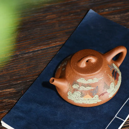 Yixing Original Ore Purple Sand Teapot, Handmade Clay Pot, Stone Scoop Pots, Chinese Drinkware, Teaware Kettle, Teapots