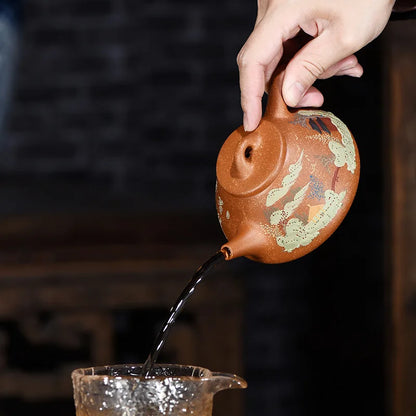 Yixing Original Ore Purple Sand Teapot, Handmade Clay Pot, Stone Scoop Pots, Chinese Drinkware, Teaware Kettle, Teapots
