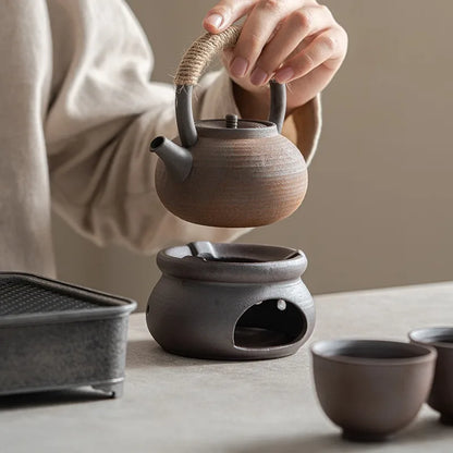 Yixing-Portable Teapot for Stovetop, Vintage Tea Pots, Clay Kettle, Infuser Oolong Tea, Ceramic Kettle, Kongfu