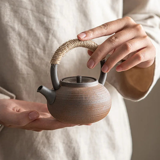 Yixing-Portable Teapot for Stovetop, Vintage Tea Pots, Clay Kettle, Infuser Oolong Tea, Ceramic Kettle, Kongfu