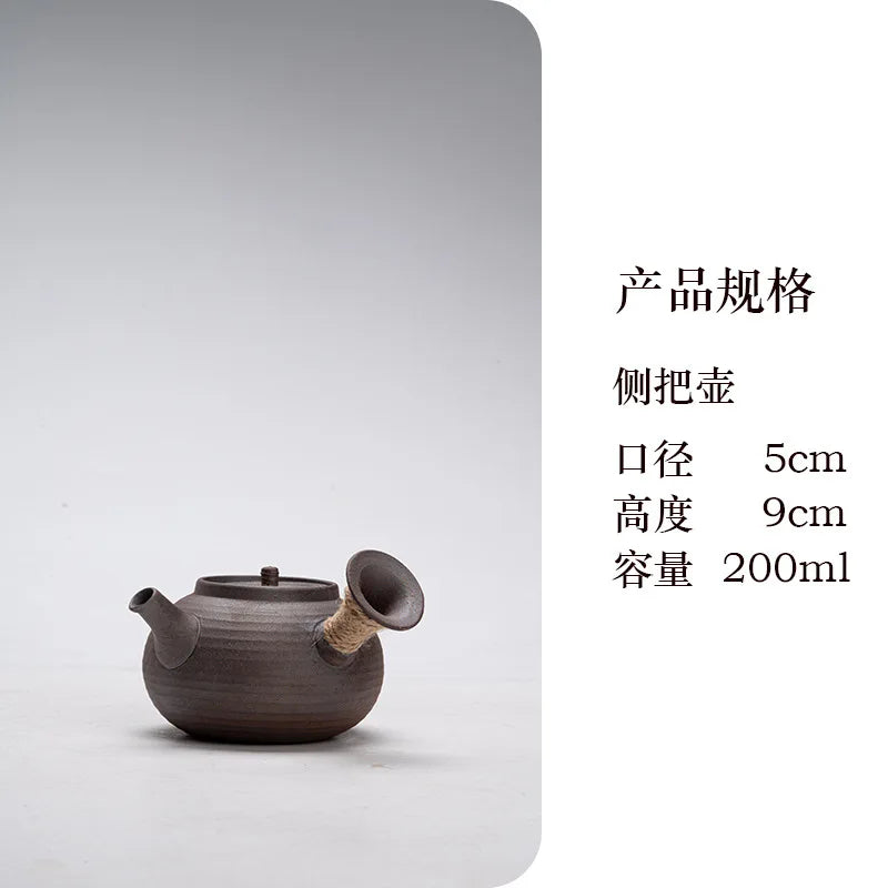 Yixing-Portable Teapot for Stovetop, Vintage Tea Pots, Clay Kettle, Infuser Oolong Tea, Ceramic Kettle, Kongfu