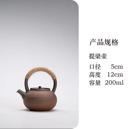 Yixing-Portable Teapot for Stovetop, Vintage Tea Pots, Clay Kettle, Infuser Oolong Tea, Ceramic Kettle, Kongfu